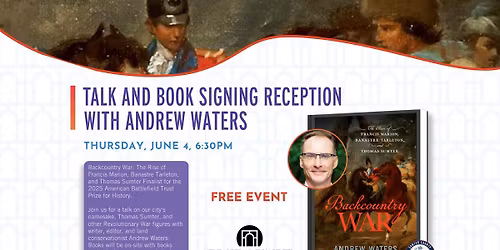 Talk & Book Signing Reception W\/ Andrew Waters