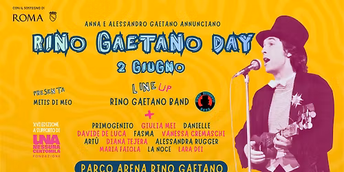 RINO GAETANO DAY 2 Giugno 2026 Roma Raduno nazionale