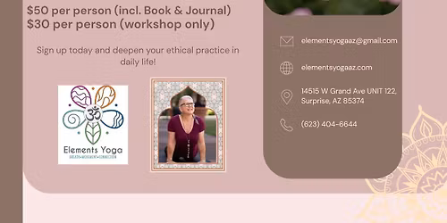 Yamas & Niyamas Workshop