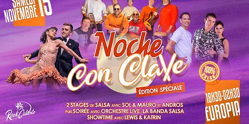 Noche Con Clave | Soir\u00e9e Salsa avec orchestre \u00e0 Europia