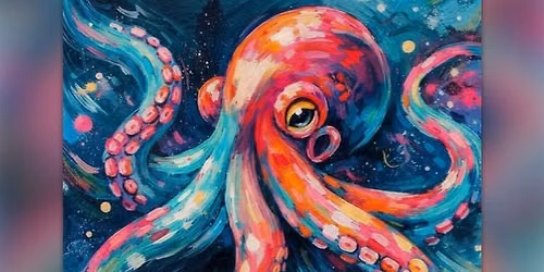 \ud83d\udc19 Cosmic Currents Paint Night \ud83c\udfa8\u2728