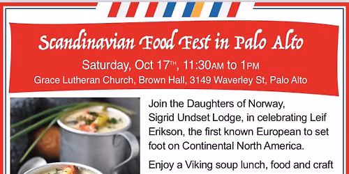 Daughters of Norway Oct. 17 Scandinavian Food Fest 