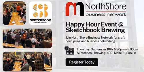 NorthShore Business Network Happy Hour @ Sketchbook Brewing (September 10)