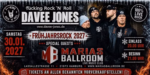 Davee Jones \/\/ Fr\u00fchjahrsrock 2027 & Special Guests: V4A