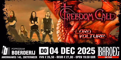 Freedom Call (Baroeg on Tour) + support Lord Volture