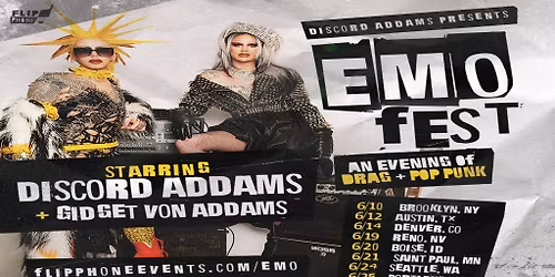 Discord Addams EMO Fest: An Evening of Drag + Pop Punk