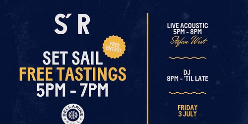 Set Sails July - Bellarine Hills FREE tasting 