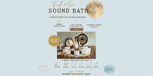 Full Moon Sound Bath | Friday August 28 @ 7:30pm