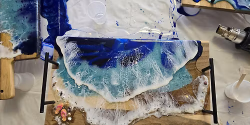 2nd wave on your Resin Ocean cheese board class
