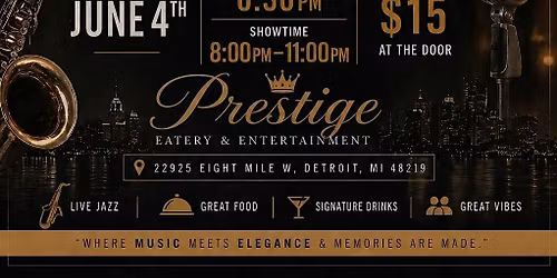 Cameron McCullum & Friends LIVE @ Prestige Eatery and Entertainment