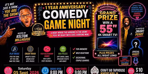Comedy Game Night 1 Year Anniversary + TV Giveaway