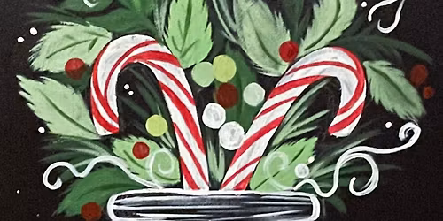 Paint night with Santa at The Roost! Pretzel or pretzel bites with drink included! 