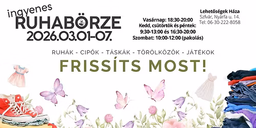 Ingyenes Ruhab\u00f6rze -2026. tavasz