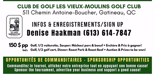 Tournoi de Golf 2026 "Gary Renaud Memorial" Golf Tournament in support of the Aylmer Legion