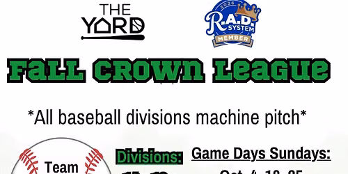 Fall Crown League- Baseball & Softball