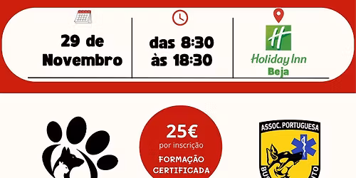 CURSO PRIMEIROS SOCORROS ANIMAIS - BEJA