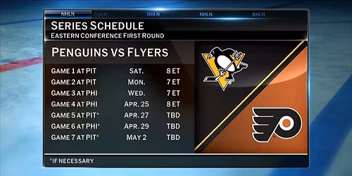 NHL Eastern Conference First Round: Philadelphia Flyers vs. Pittsburgh Penguins - Home Game 3  Series Game 6 (If Necessary)