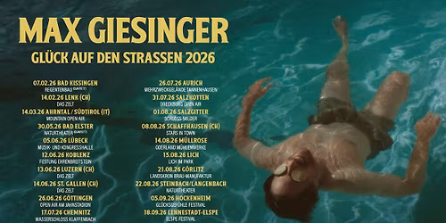 Max Giesinger | Gl\u00fcck auf den Stra\u00dfen Open Airs 2026 | L\u00fcbeck