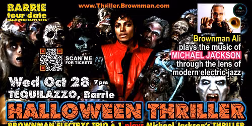 HALLOWEEN THRILLER (Barrie) - MJ as electric-jazz on tour, 7pm, $20\/$25