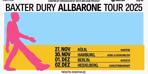 Baxter Dury - Allbarone Tour 2025 | Hamburg