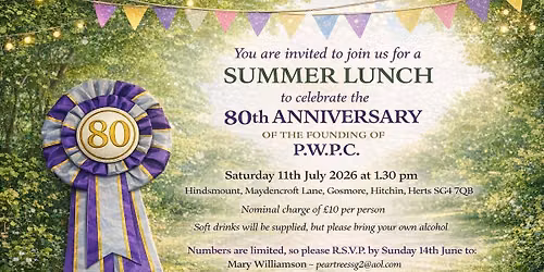 PWPC 80th anniversary celebration