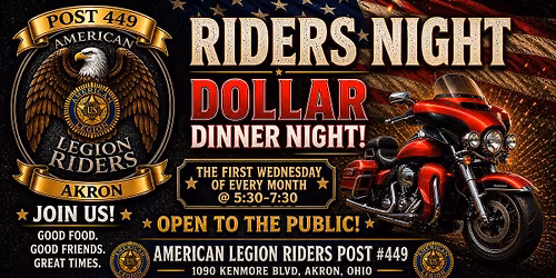 LEGION RIDERS "DOLLAR DINNER NIGHT"