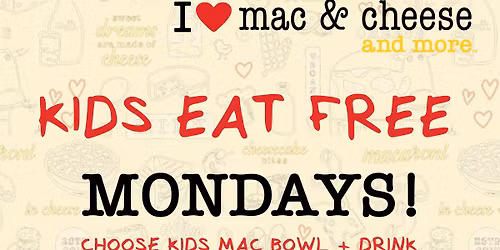 In store weekly special - Kids eat FREE!