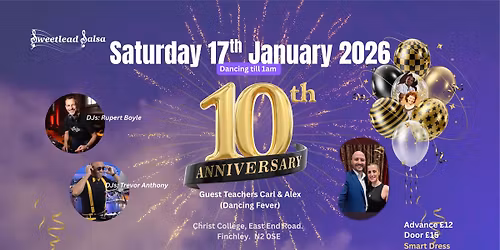 10 Year Sweetlead Salsa Anniversary Party