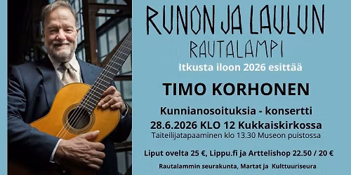 Timo Korhonen - Kunnianosoituksia Rautalammin kirkossa 28.6.2026