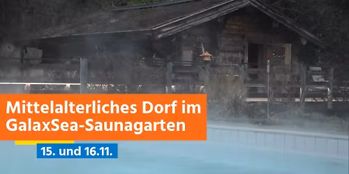 Mittelalterliches Dorf im GalaxSea-Saunagarten