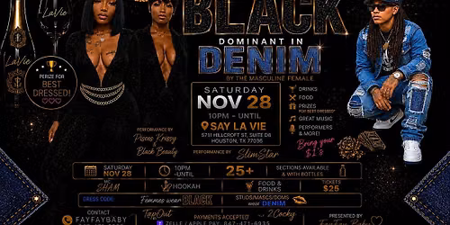 Baddies in Black Dominant in Denim