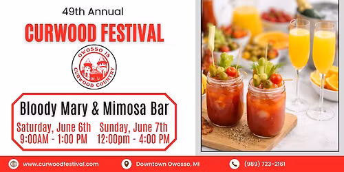 Bloody Mary & Mimosa Bar SATURDAY Curwood Festival 2026