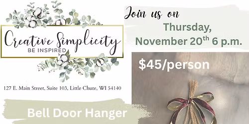 Holiday Bell Door Hanger Craft Class