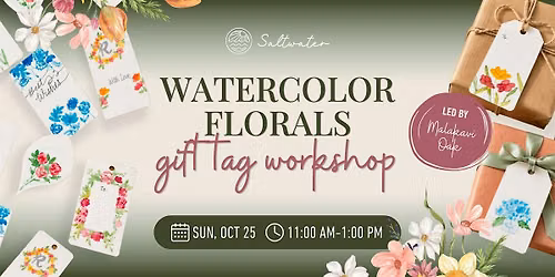 Watercolor Florals Gift Tag Workshop