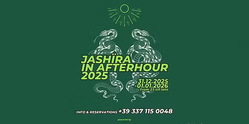 JASH\u00cfRA IN AFTERHOUR 2025 | 31.12.2025 - 01.01.2026