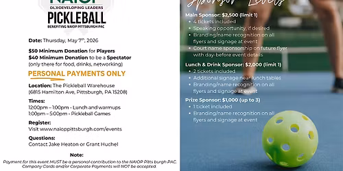 NAIOP DL Pickleball: Benefiting the NAIOP Pittsburgh PAC