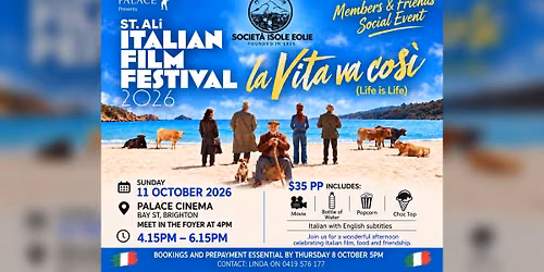 Italian Film Festival Social Event