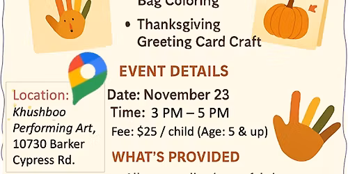 Thanksgiving Art n craft session