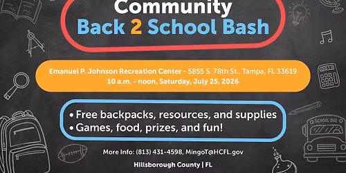 Community Back 2 School Bash - Free, family-friendly event!
