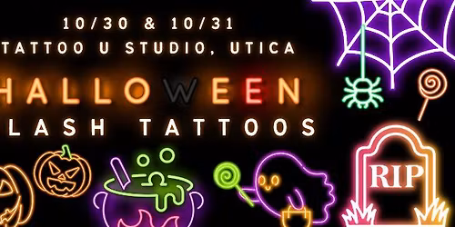 Halloween Flash Tattoos at Tattoo U Studio