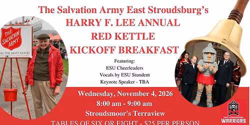 Harry F. Lee Annual Red Kettle Kickoff Breakfast
