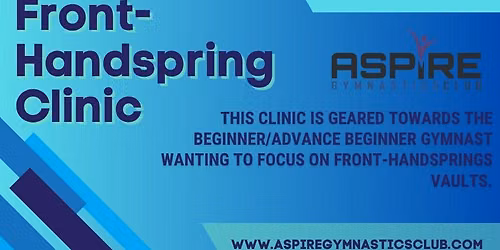 Vault: Front Handspring Clinic