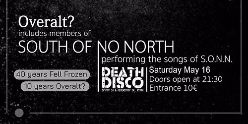 Overalt? performing the songs of South Of No North | Live at Death Disco