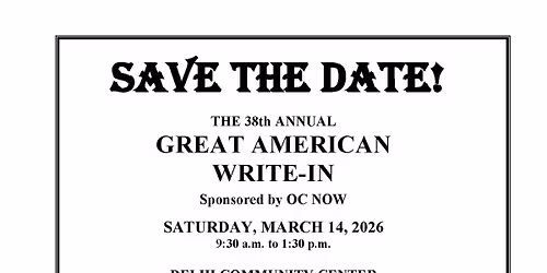 38th Annual Great American Write-In