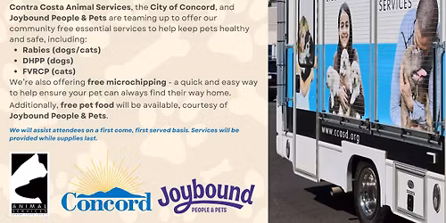 Free Pet Microchip & Vaccine Clinic at Concord City Hall