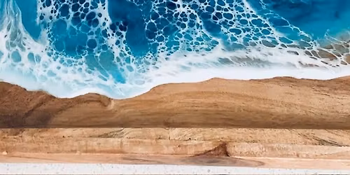 NEW CLASS! Resin Ocean Wave Wooden Tray with Amy Gruden, 12\/30\/25 \u2013 6-8pm