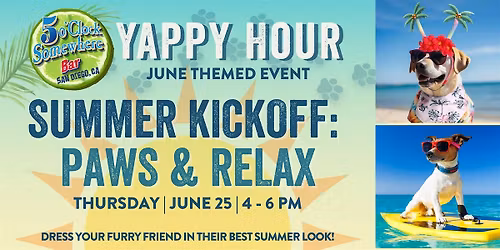 Yappy Hour: Summer Kickoff \u2013 Paws & Relax