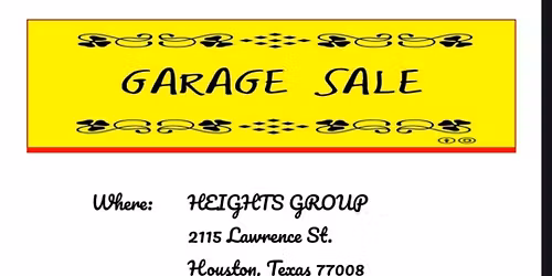 Heights Group Garage Sale