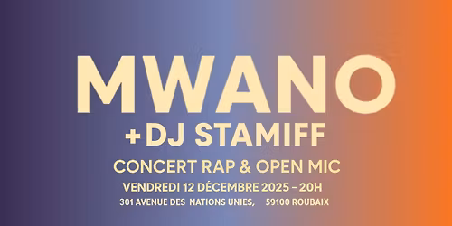 Mwano & Stamiff en concert au Bar Live + Open mic