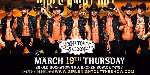 Mar 19th: Broken Bow, OK - GIRLS NIGHT OUT\u00ae AUSTRALIA TAKEOVER at Hochatown